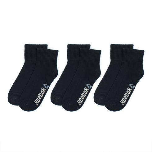 Reebok Ankle Socks Pack of 3 Black